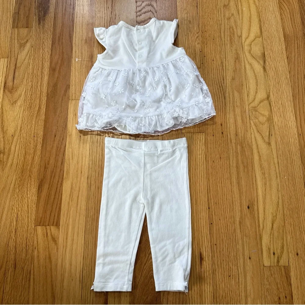 Koala Baby Boutique White Lace 2-Piece Outfit Set 3-6 months
